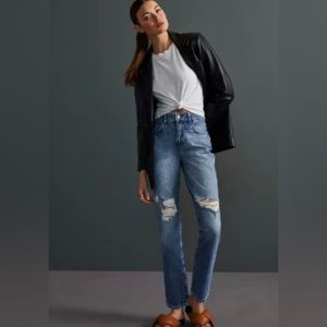 Triarchy Stove Pipe High-Rise Destroyed Jeans. Size 26 Faded wash